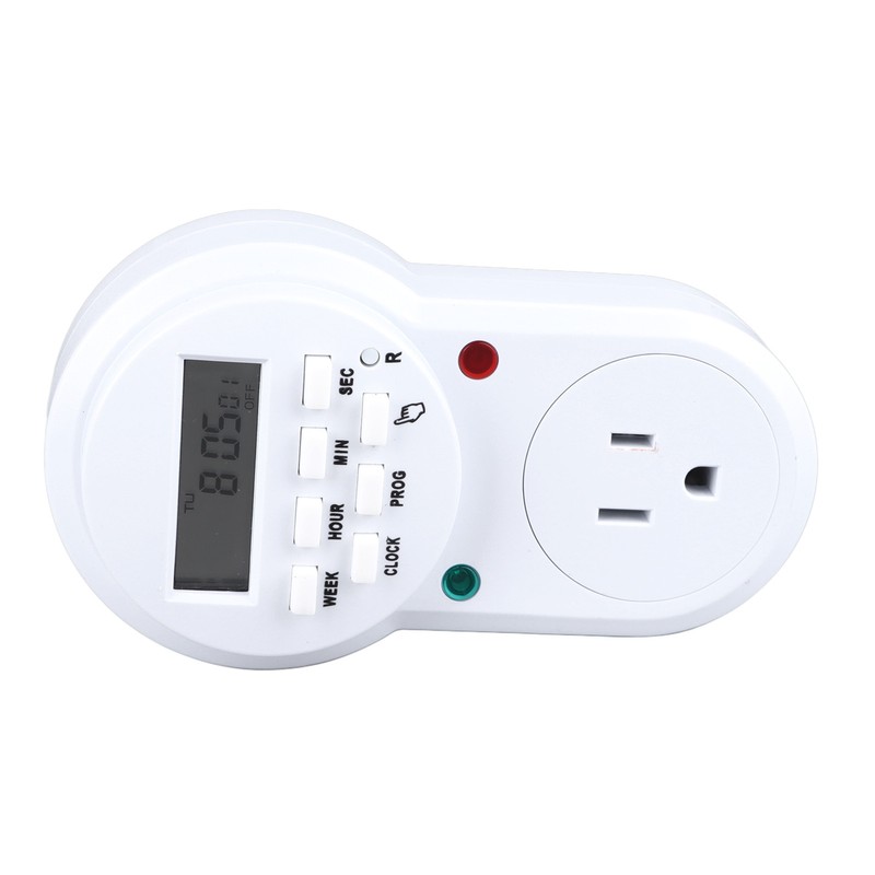 Timer Outlet 7 Day Programmable Digital Timer Plug in Light