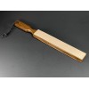 Paddle Leather Strop Straight Razor Sharpening 2 Sided Wood Handle+buff