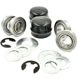 HD Switch 532009040 9040H 9040-H 491334MA 91334 Front Wheel Rim Bushing to Bearing Conversion Kit with Hardware fits Husqvarna Poulan Jonsered Weed Eater Roper Noma Craftsman AYP Tractor Lawn Mower