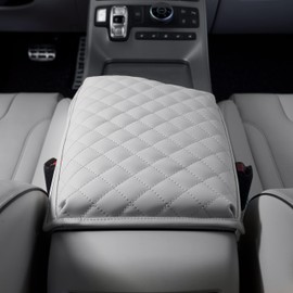 KMMOTORS Center Console Cover for Palisade(2019-2025), Thick Armrest Cushion, Console Protector, Palisade Accessories, Funda de consola Palisade (Palisade, Light Gray)