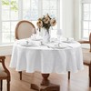 Elrene Home Fashions Caiden Elegance Damask Tablecloth, 70" Round, White