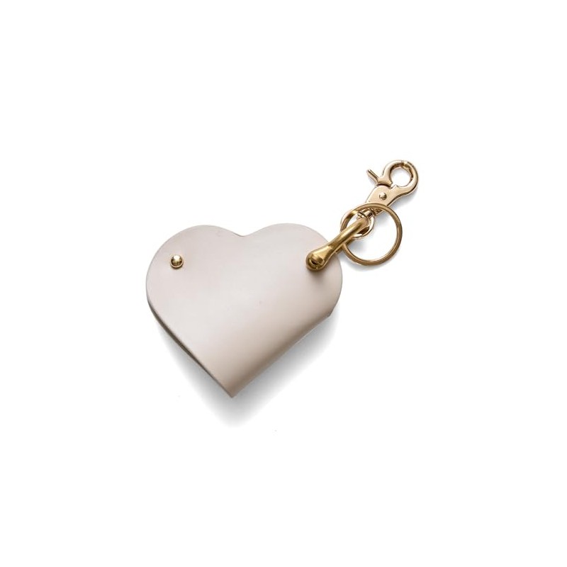 Hazel Key Chain, Heart-shaped, Smart Key Ring, Women's, beige