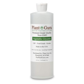 Vegetable Glycerine/Glycerin 16 oz. USP Food Grade Kosher - Great for Skin, Hair, Face, Body, Crafts and DIY Soap Making.