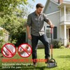 Lawn Aerator Tool, 16 Iron Spikes Manual Grass Aerator Lawn