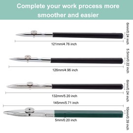 OLYCRAFT 4Pcs Art Ruling Pen Set 4 Sizes Fine Line Fluid Pen Adjustable Ruling Ink Pen Set for Lines Drawing Mounting Art Artists Technical Drawing Cartography Calligraphy Black