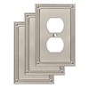 Franklin Brass Classic Beaded (3-Pack) Outlet Covers Brushed Nickel 1-Gang
