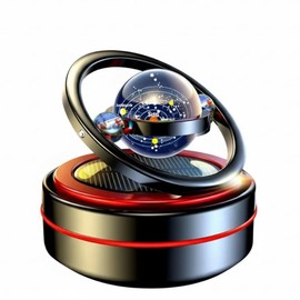 Solar System Fidget Spinner, Lucky Car Decoration, Home Office & Automotive Accessories, Parents Day Birthday Gift Exchange, Automatic Sun Powered Aroma Diffuser, Perfume Not Included (Galaxy Black)