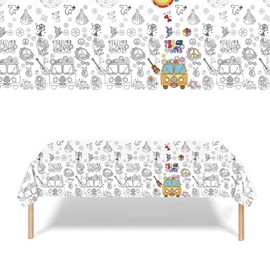 Coloring Table Cloth for Kids, Large Coloring Poster Huge Coloring Tablecloth Education Poster for Classroom Home Birthday Party Favor (Hippie)