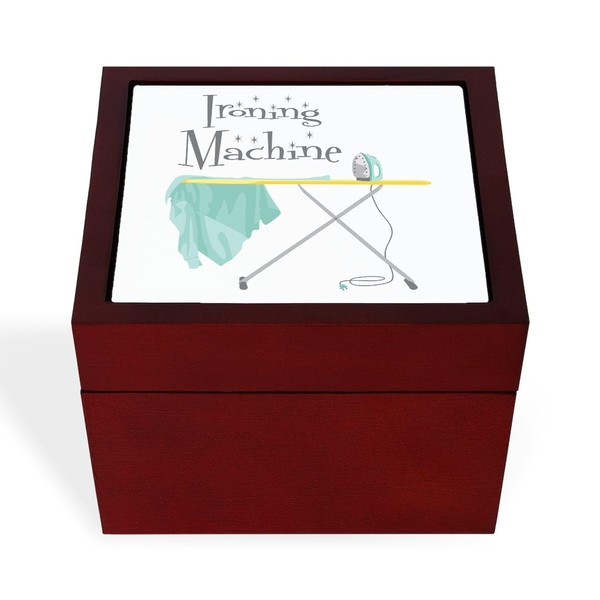 CafePress Ironing Machine Memory Keepsake Jewelry Box, 5"x5"x3.75"