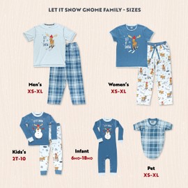 Lazy One Let It Snow Christmas Matching Family Pajamas, Matching Christmas PJs for Family Including Baby & Kids, Teens, Adults and Dog