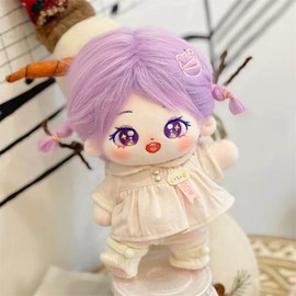niannyyhouse 20cm Plush Doll Girl Humanoid Stuffed Body no Attribute 8" Normal Body Wearable Clothing Dress Up Gifts (a-43-with Skeleton)