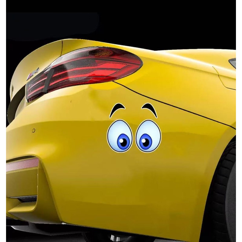 Decorative DIY Cartoon Eye Car Stickers 2-piece Set of Vinyl