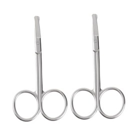 Stainless Steel Eyebrow Trimming Scissors Set Safe Nose Hair Scissors for Women Men Precision Trimmer Comfort Grip