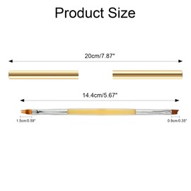1 Piece Nail Art Brushes, Double-Ended Pen, 16.5cm Acrylic Nail Brush, Nail Art Suitable For Manicurists Or Homemade