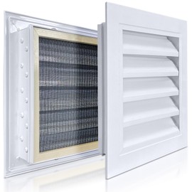 ForoGore 2 Pack 12" x 12" Gable Vent Aluminum Attic Vent with Screen Door Vents for Exterior Door Ventilation in House Shed Vent