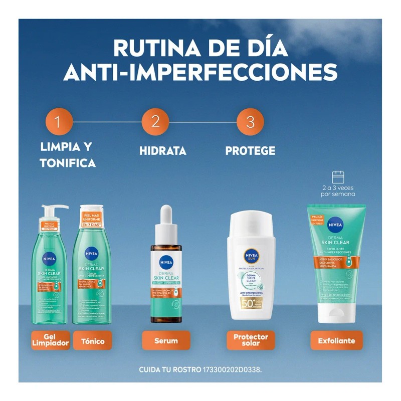 Nivea Derma Skin Clear Agua Micelar Anti-imperfeccion 400ml Acneica Día/noche