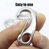 SyiXute 6 Pcs Spring Snap Hook Carabiner,304 Stainless Steel Spring
