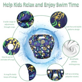 wegreeco Pañal de natación reutilizable ajustable para bebés y niños pequeños (mar profundo, pequeño, paquete de 3)