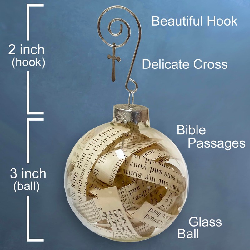 Bible Ornament Made with Pages from a Bible for Women,