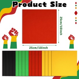 Buryeah 100 Pieces 10 x 10 Inches Cotton Fabric Squares Precut Quilting Fabric Bundles Solid Colors Layer Cakes Quilt Material for DIY Craft Sewing Embroidery (Black,Green,Red,Yellow)