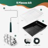 9 Pcs 6 Inch Microfiber Paint Roller Set, 6 Pcs