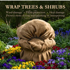 VViViD Gardening Burlap Roll (40” x 80ft) Tree Wrap Natural Jute Fiber Material, Weed Barrier, Plant Care from Elements, Craft Projects and Part Decor