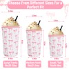 SiliFine 3 Pack Reusable Coquette Bow Sleeves for Iced Coffee