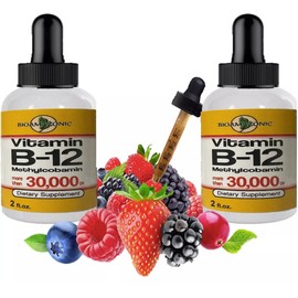 2 Vitamin B complex 30,000 high potency B1,B2,B3,B5,B6,B7,B12,Biotin Folic Acid