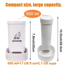 Chicken Oyster Shell Feeder and Grit Feeder Crushed Eggshells Chicken Feeder Chicken coop Accessories Automatic Chicken Feeder