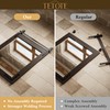 TETOTE Black Wood Framed Bathroom Vanity Mirror 24” x 36”