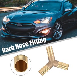 sourcing map 10 mm or 3/8 inch ID brass hose connection, Y-shaped hose nozzle, 3-way hose fitting
