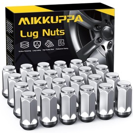 MIKKUPPA 24PCS M14x1.5 Skinny Lug Nuts - 3/4" Hex, 1.8" Tall, 0.9" Wide - Replacement for 1999-2022 Chevy Silverado 1500, 2009-2022 Traverse, 2007-2022 GMC Acadia, Aftermarket Wheel - Chrome Lug Nut