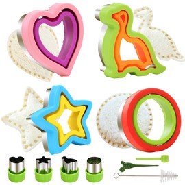NEW LIVE 4 Pcs Sandwich Cutters for Kids Uncrustables Sandwich Maker Bread Decruster Pancake Maker 4 Pcs Small Cookie Cutters