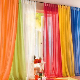 Thinkbay Looped Curtains / Beautiful and Hand-Made / 10 Colours and 4 Sizes