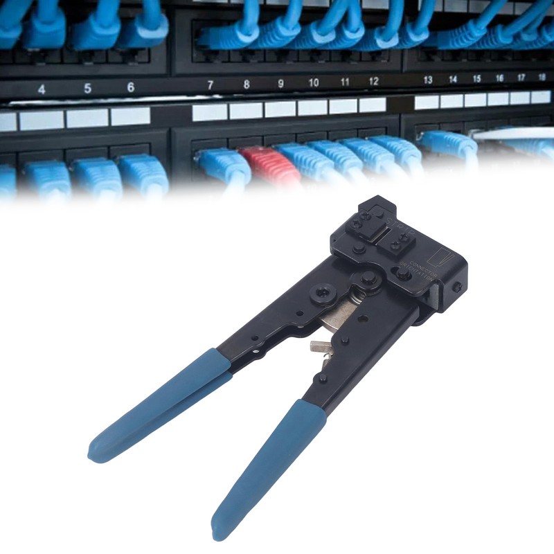 Network Crimper Carbon Steel Head Anti Slip Rubber Handle 8P