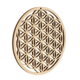 zalati Sacred Geometry Wall Art Wooden Crystal Grid Meditation Chakra Yoga Decor Spiritual Gifts, Symbolizes The Balance and Harmony - 14cm/ 5inch