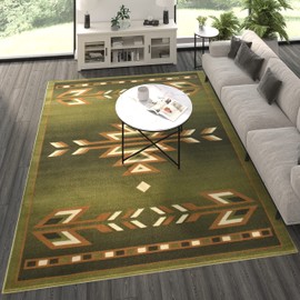 Masada Masada Rugs Southwest 8'x10' Native American Area Rug in Green