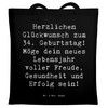 Mr. & Mrs. Panda Tragetasche Spruch 34. Geburtstag - Geschenk,