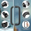 Ranbo Matte Black 8" （CTC） Tubular Back-to-Back Shower Door Handle,Heavy-Duty