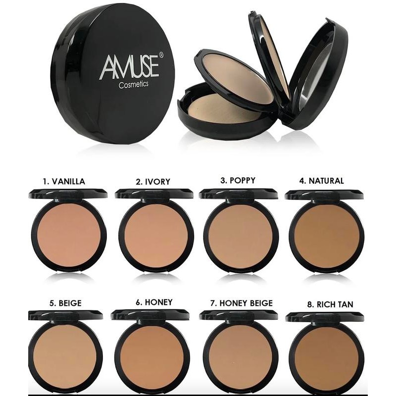 Amuse 2 in 1 Powder & Cream Foundation Compact Concealer
