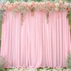 Baby Pink Backdrop Curtains for Parties, 8ft x 10ft Polyester