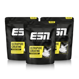 ESN, Ultrapure Creatine Monohydrate, 3 x 500 g, 426 Servings, Microfine and Perfectly Soluble, Tested Quality, Made in Germany