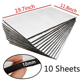 (10 Pcs) Car 10mm Sound Deadening Mat Audio Noise Insulation Vibration Dampening