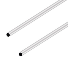 LAVMHAB 6063 Aluminium Round Tube 11 mm x 9 mm 1.0 mm Wall Thickness 300 mm Length Round Aluminium Tubes Straight Pipes (Pack of 2)