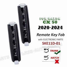KeylessAutoParts 2x WAZSKE11D01 for Mazda CX-50 2020 2021 2022 23 24 Smart keyless Remote Key Fob