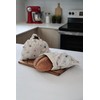 2 XL Beeswax Bread Bags for Homemade Bread, Reusable Cotton