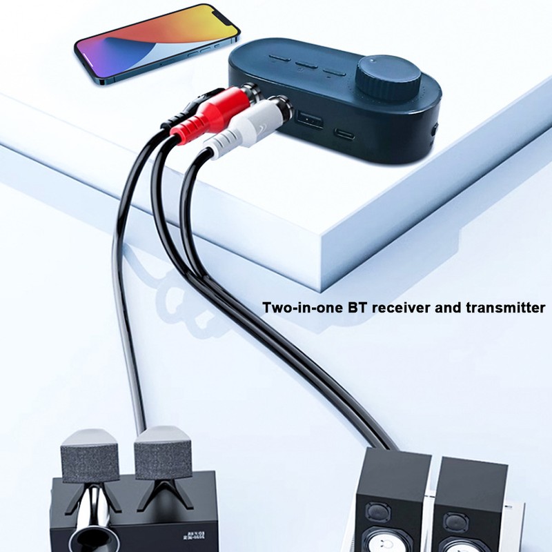 BT Transmitter and Receiver 2-in-1 BT5.0 Wireless Adapter LED Digital