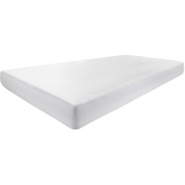 Dormisette Q304 Stretch Molton Fitted Sheet 80 x 190 cm to 100 x 210 cm for Mattresses Up To Approx. 30 cm Height, White