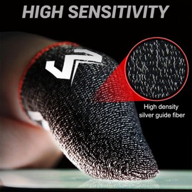 PNPGDYK Pack of 6 Gaming Finger Sleeves with Anti-Sweat Effect for Pro Mobile Gaming - PUBG Finger Sleeve - Finger Sleeve Gaming - PUBG Mobile Gaming Finger Sleeve - Finger Gloves