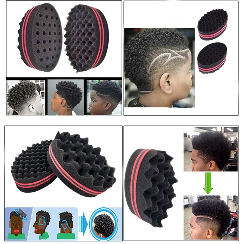 FANGCUU Afro Sponge, Afro Comb, Dreadlock Care Set, Afro Hair